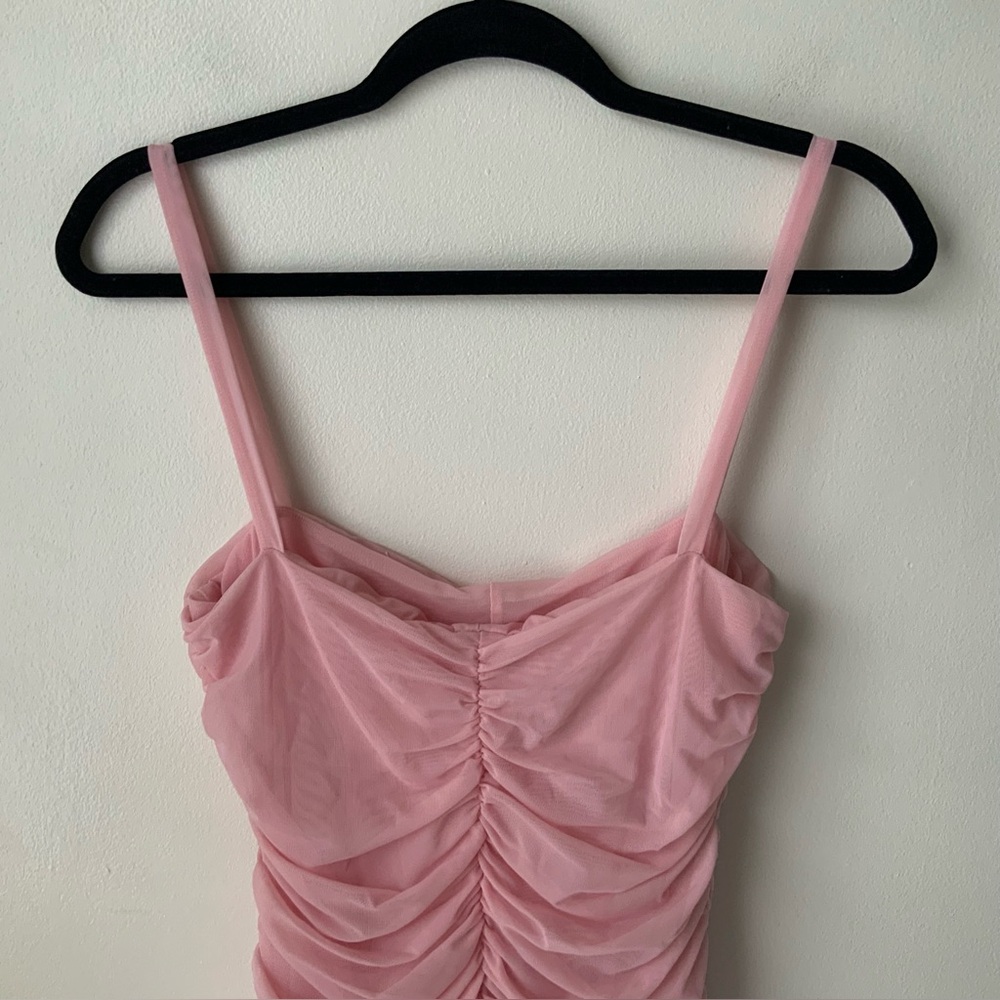 MARYSIA SWIM Ruched Mini Dress Powder Pink Large - Picture 10 of 14